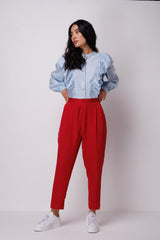 MAGENTA LINED TROUSERS