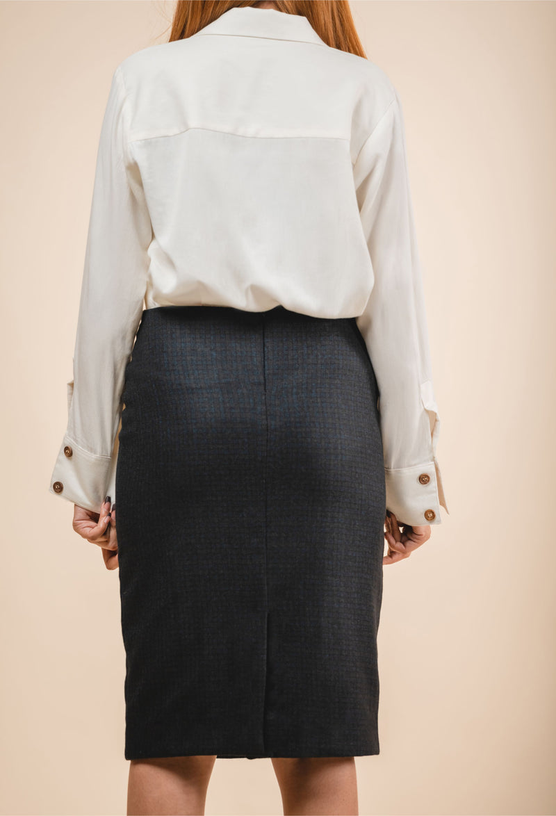 WOOL PENCIL SKIRT