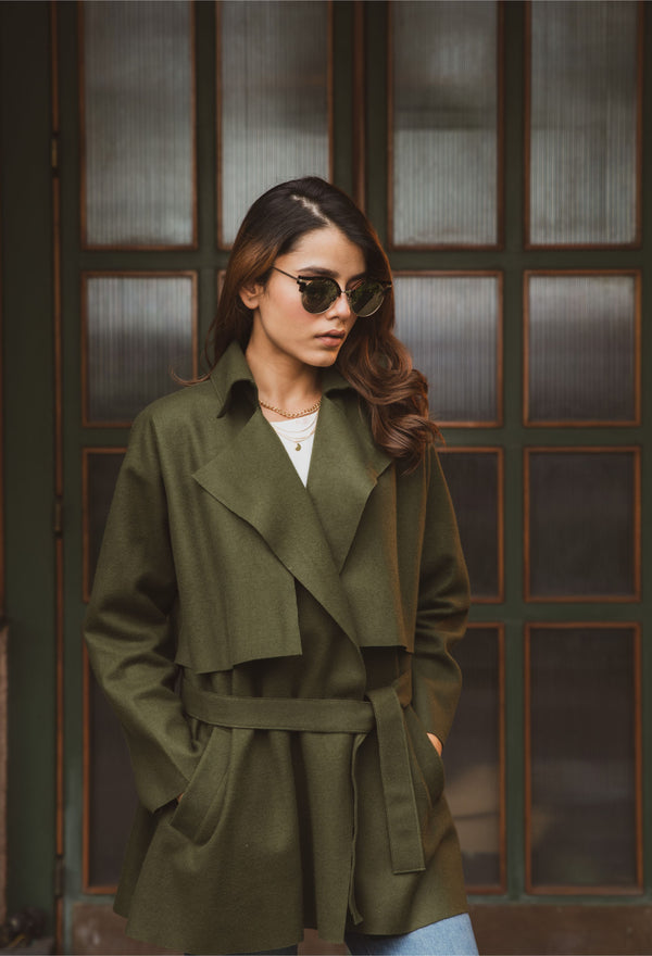 WOOL TRENCH JACKET