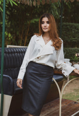 WOOL PENCIL SKIRT