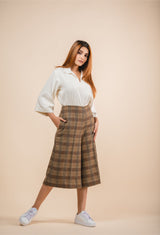 HIGH WAIST WOOL CULOTTE