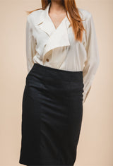 WOOL PENCIL SKIRT