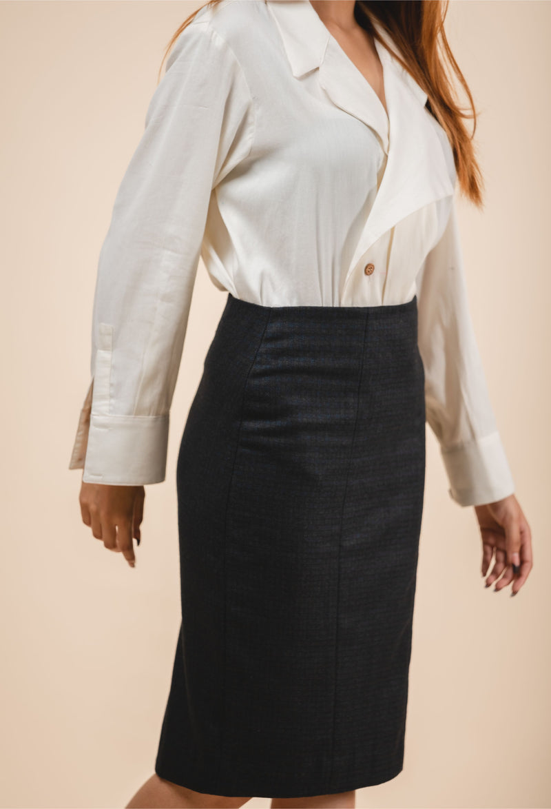 WOOL PENCIL SKIRT